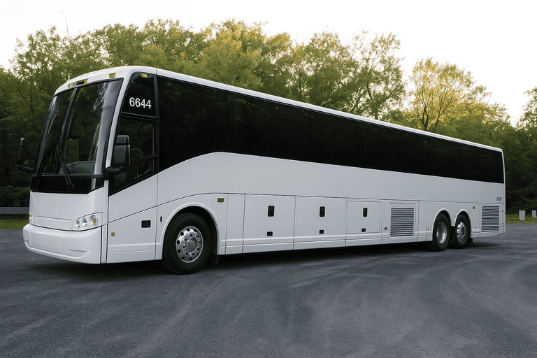 exterior of Charter Bus Rental Escondido coach bus