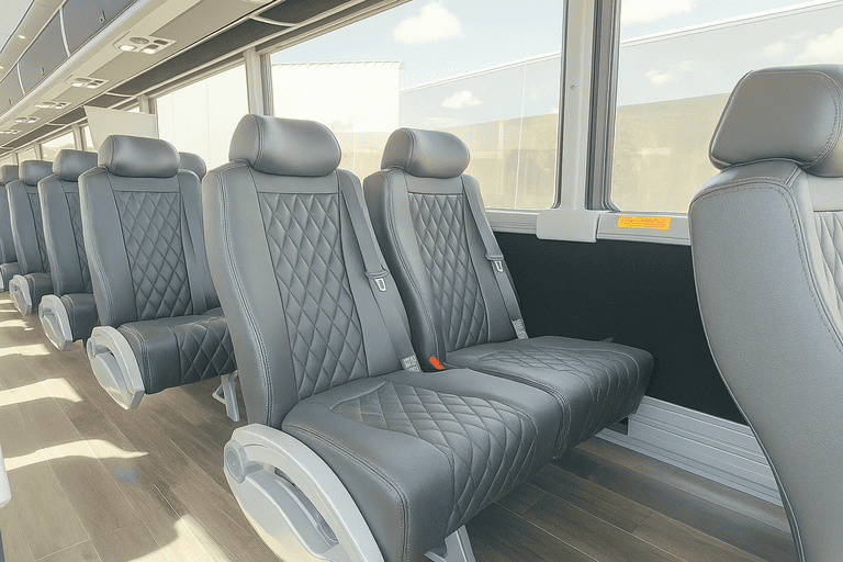 interior of Charter Bus Rental Escondido charter bus